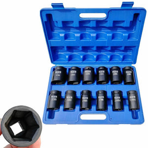 Socket Set Kit 12pc 3/4" Inch Impact Drive Metric 24-41mm