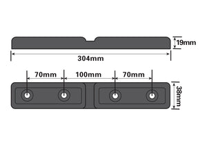 Snubber Rubber Bow Protector Block Strip 30cm Long